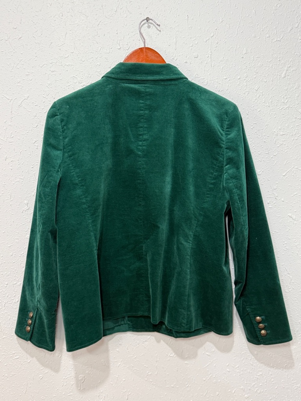 Talbots Pine Grove‎ Green Velveteen Jacket Blazer Size 12P - Picture 5 of 12